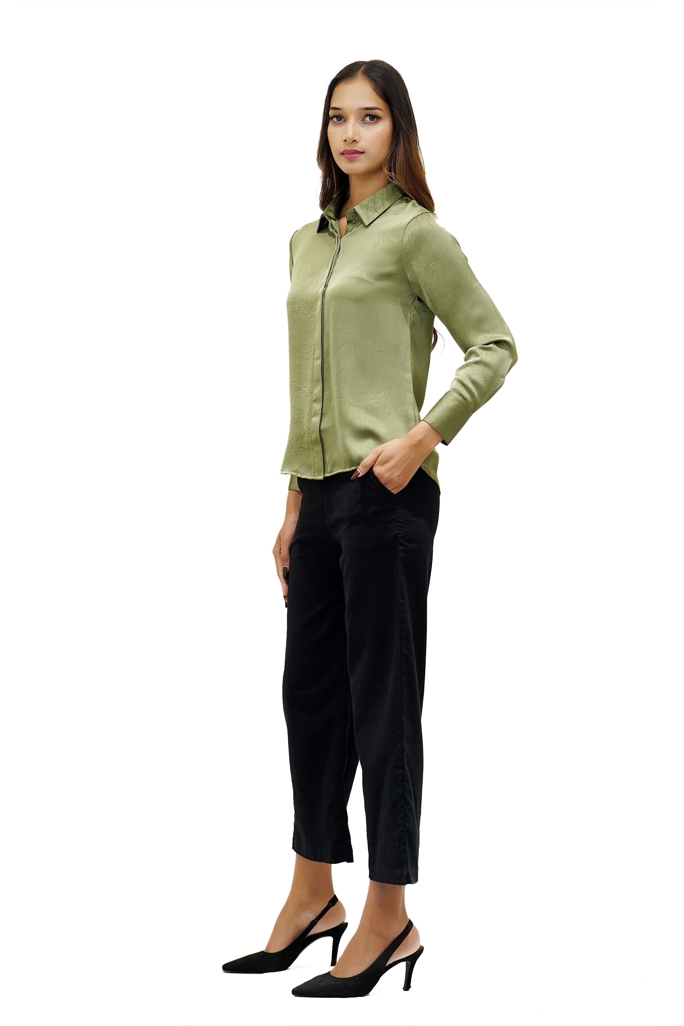 Wide-Leg Cropped Trousers