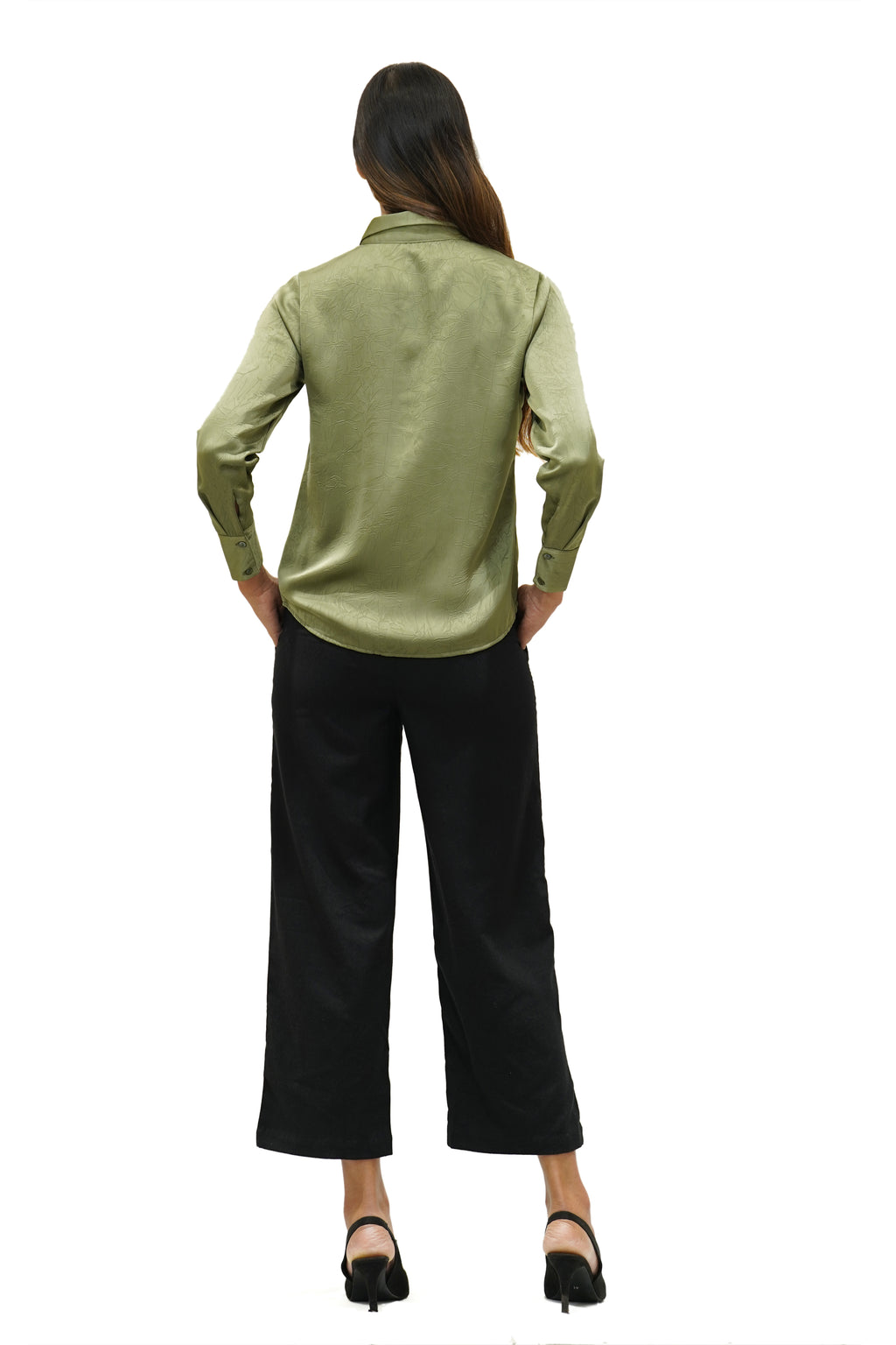 Wide-Leg Cropped Trousers