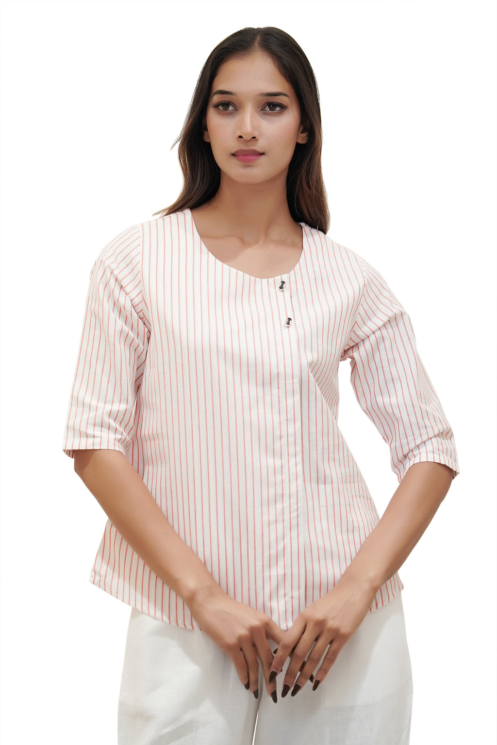 White Striped Cotton Tunic