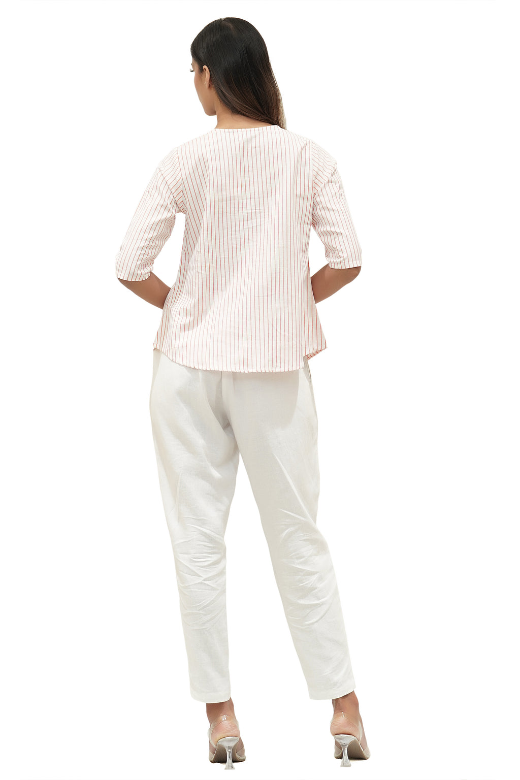 White Striped Cotton Tunic