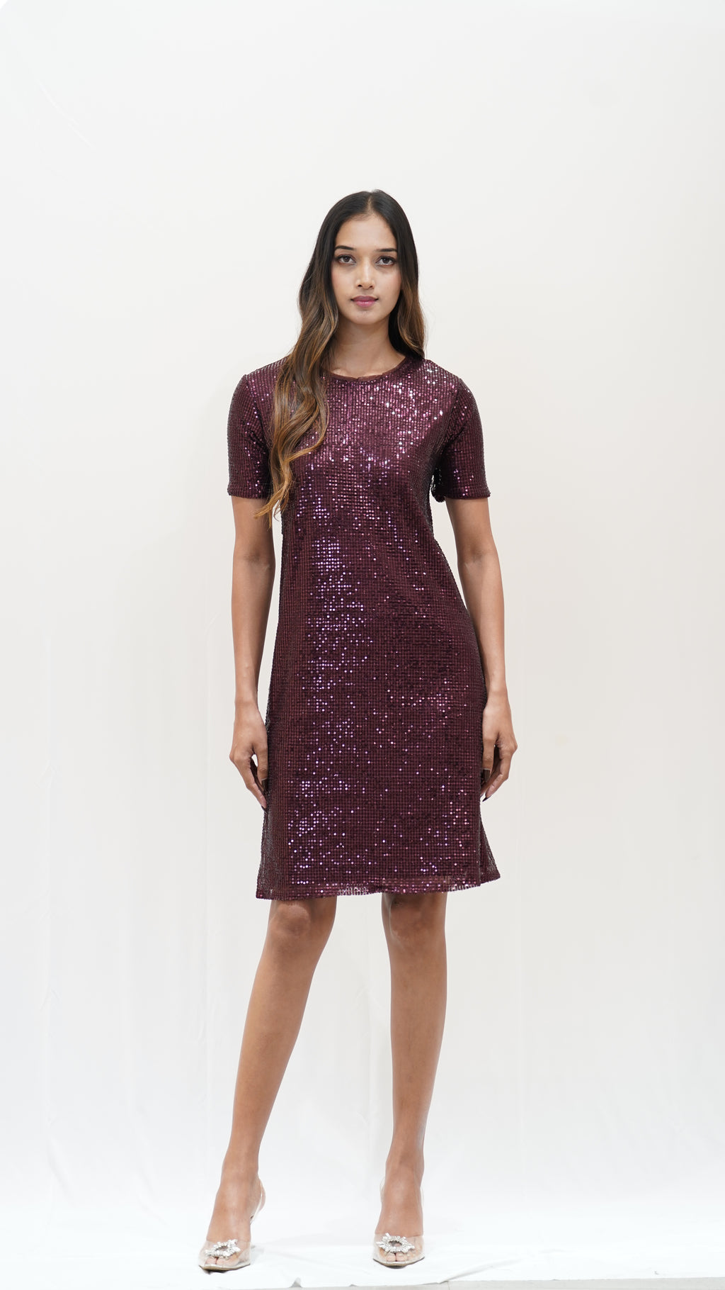 Midnight  Shimmer T-Shirt Dress