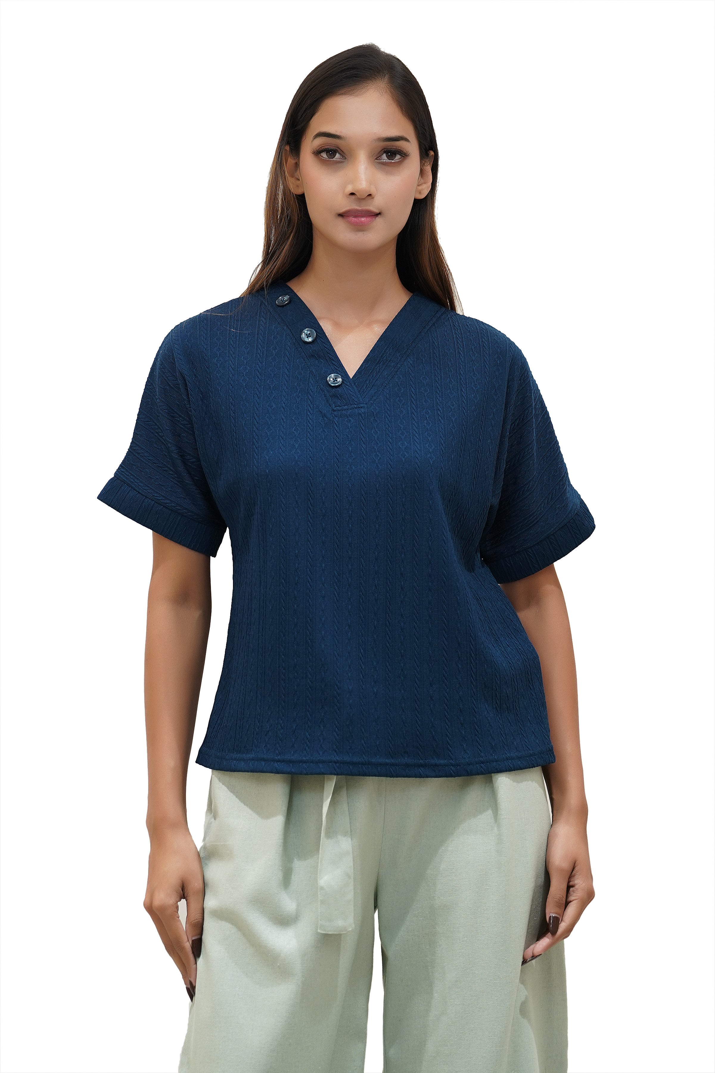 Indigo Textured Tunic